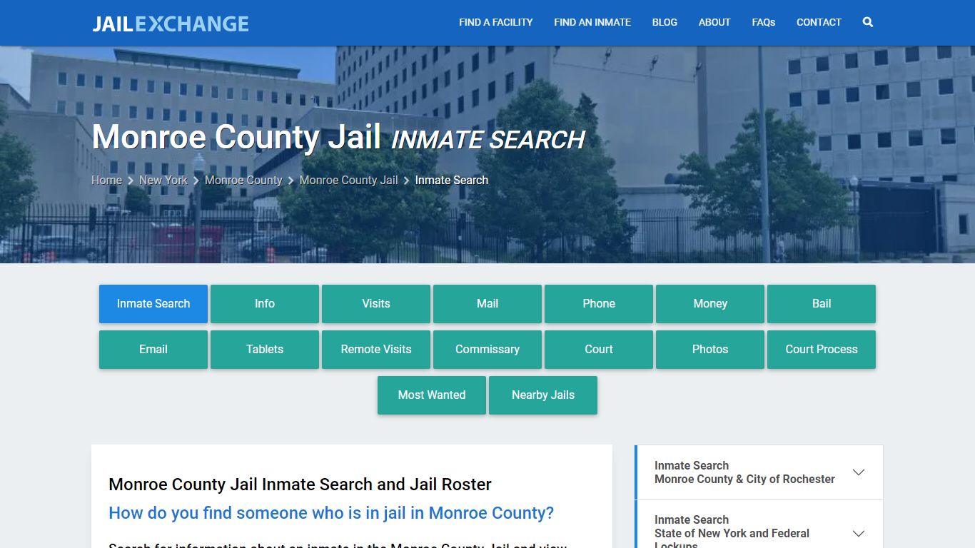 Monroe County Jail Inmate Search - Jail Exchange