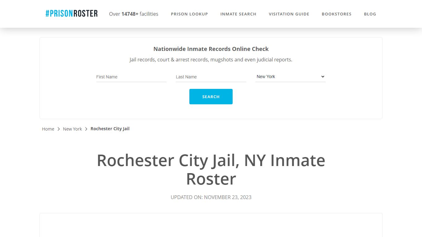 Rochester City Jail, NY Inmate Roster - Prisonroster